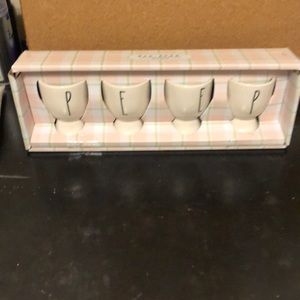 Rae Dunn Egg Cups NWT in original packaging